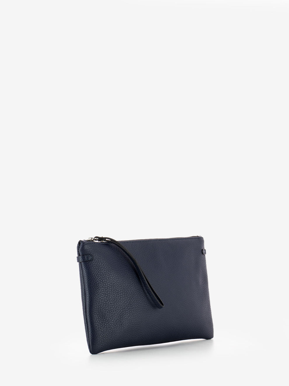 Pochette Hermy large in pelle navy