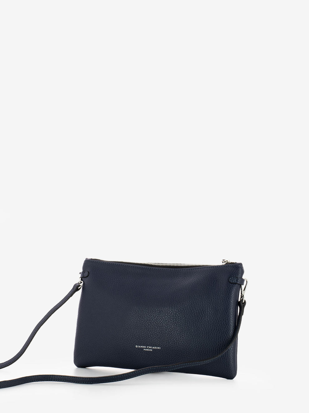 Pochette Hermy large in pelle navy