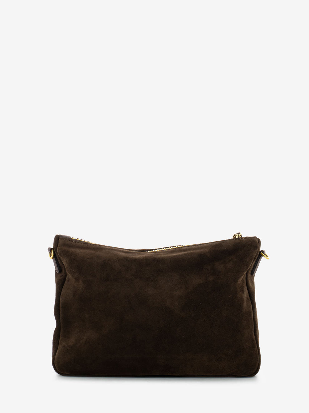 Nora clutch bag in chocolate suede