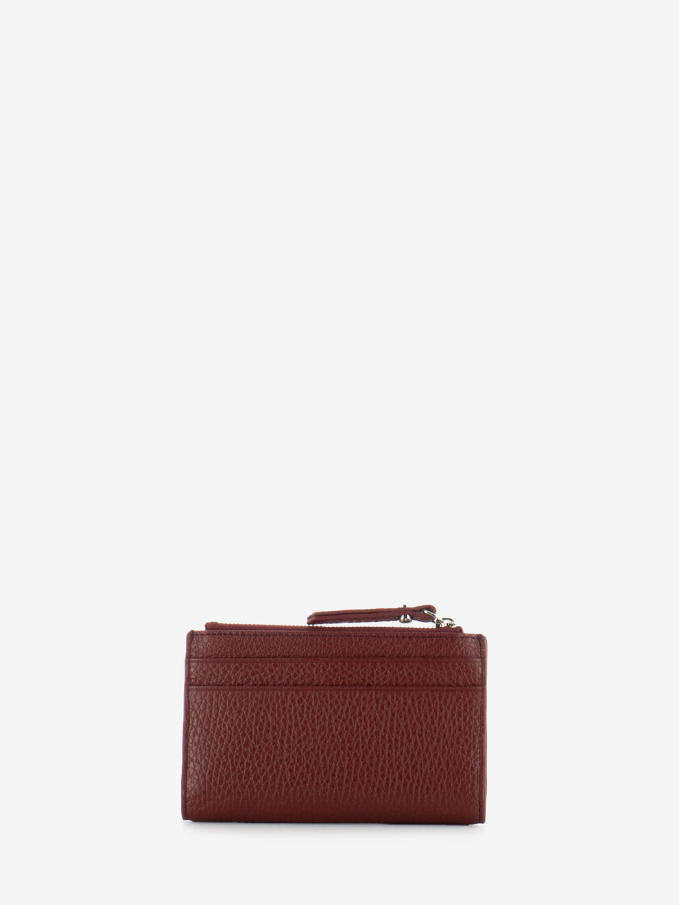 Portacarte in pelle bordeaux