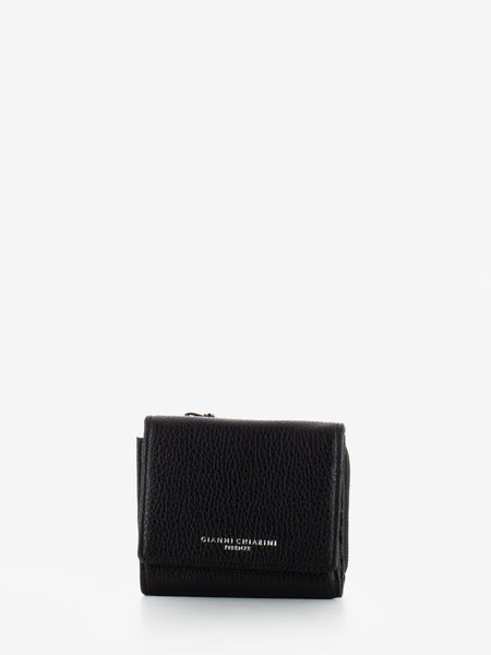 Portafoglio Grain compatto black