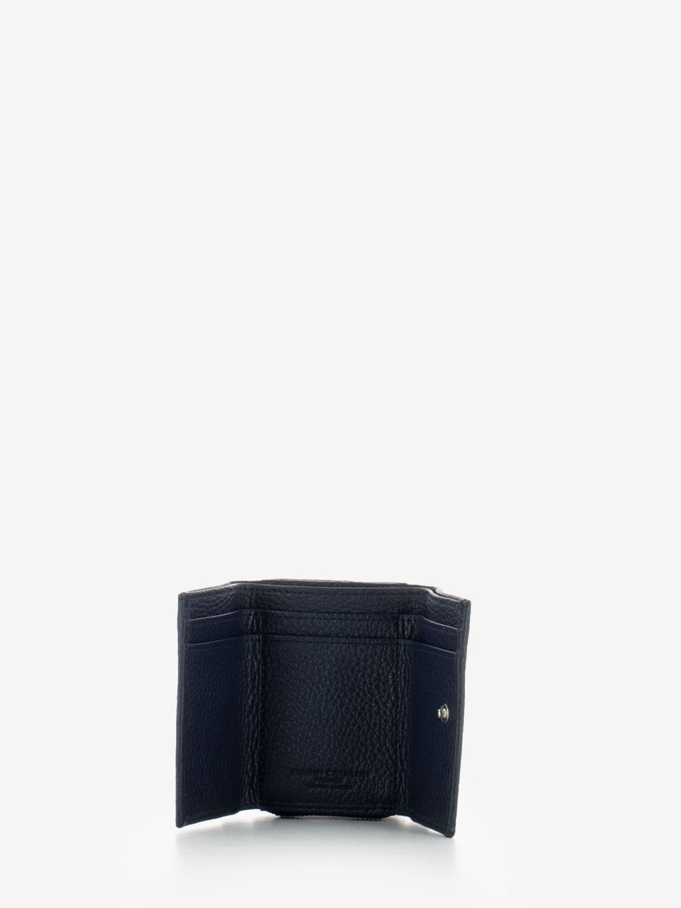 Portafoglio Grain in pelle navy