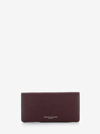 Large Grain Wallet in Wine Berry Leather