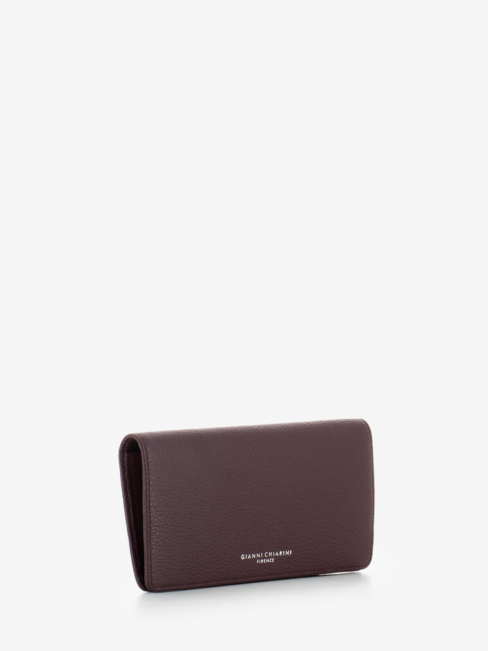 Large Grain Wallet in Wine Berry Leather