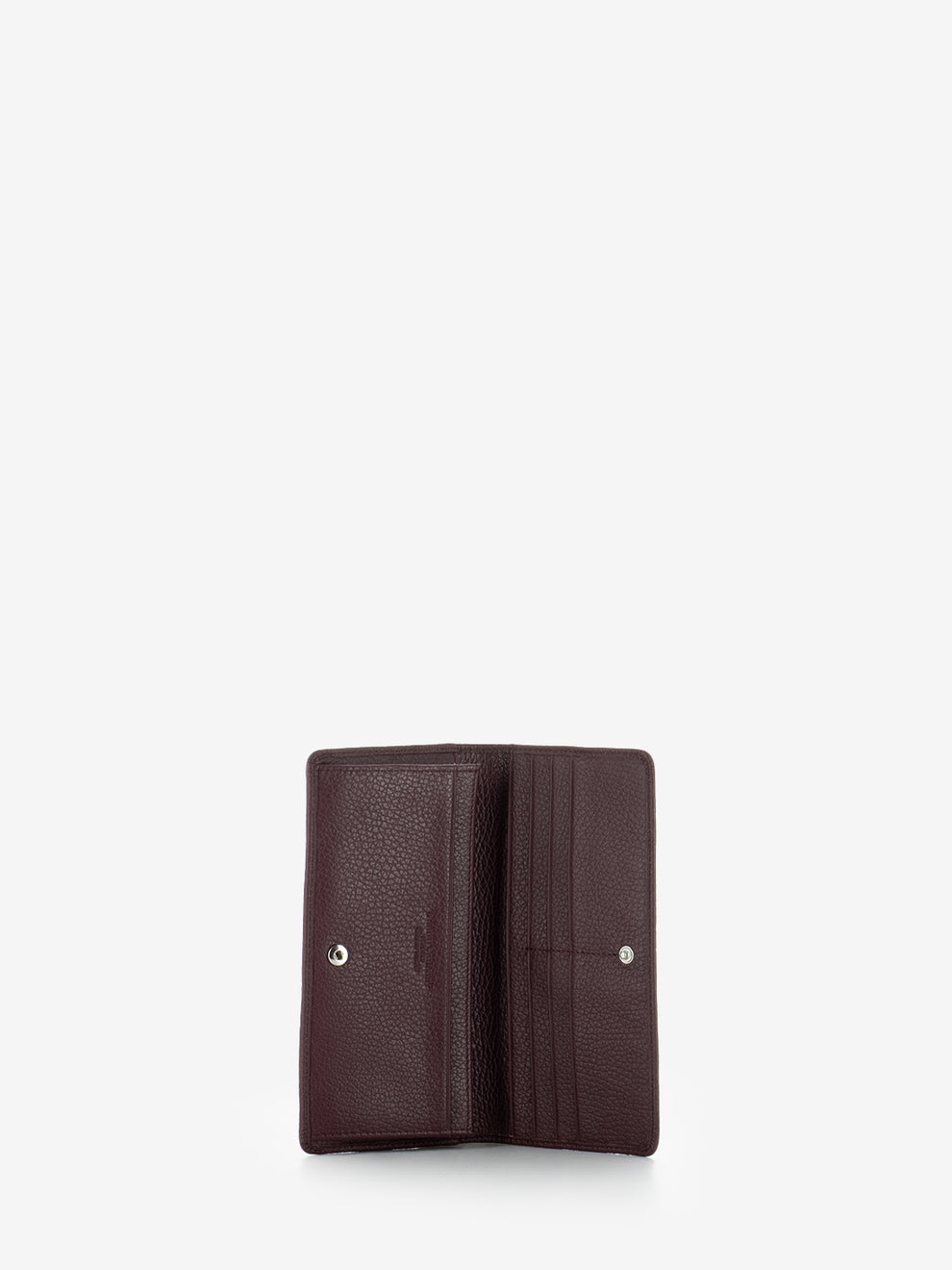 Large Grain Wallet in Wine Berry Leather