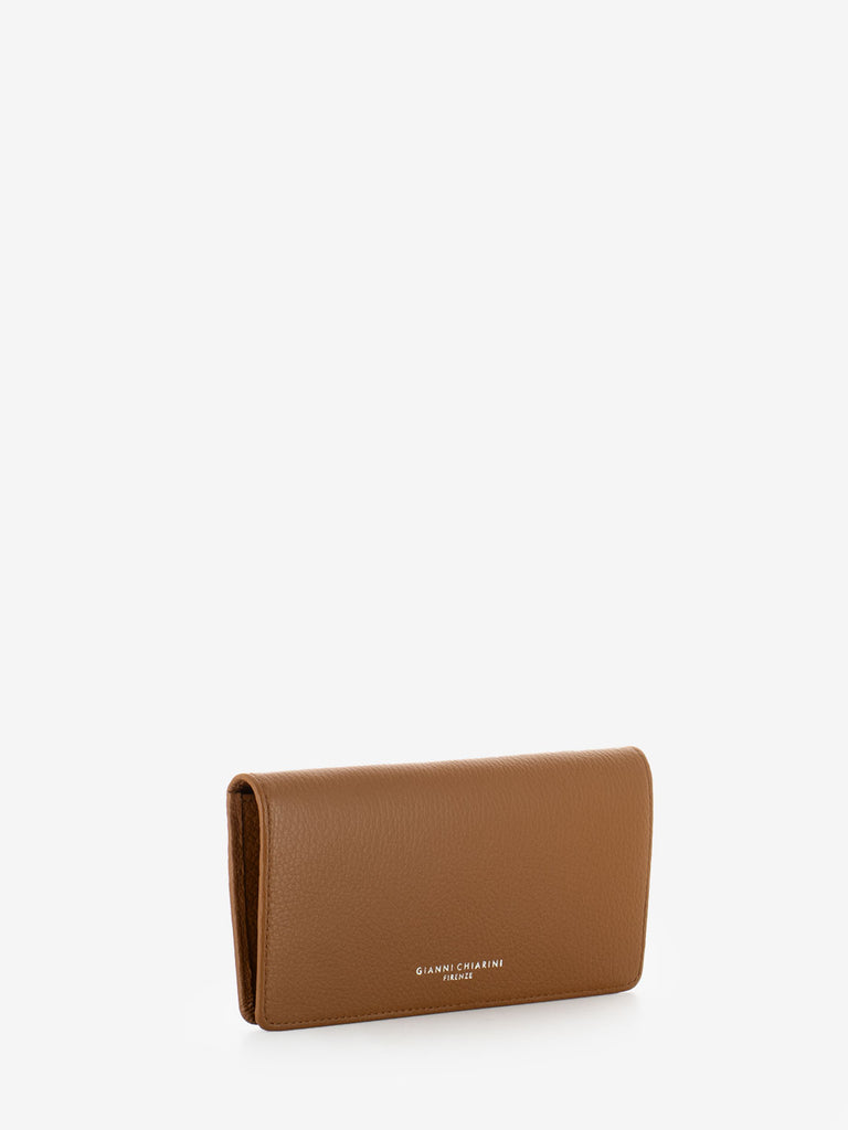 GIANNI CHIARINI - Portafoglio large in pelle caramello