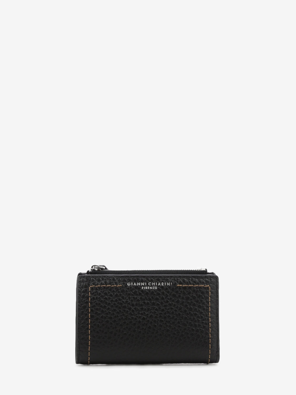 Bubble black leather wallet