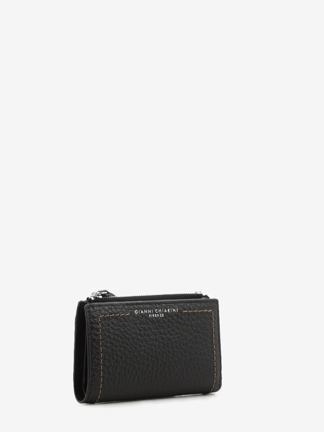 Bubble black leather wallet