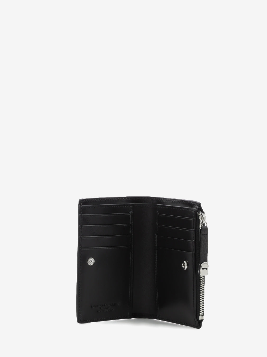 Bubble black leather wallet