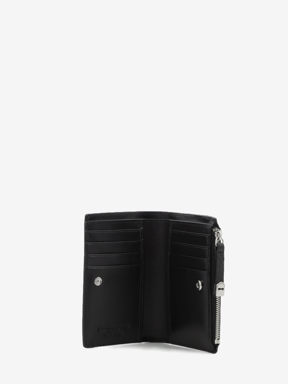 Bubble black leather wallet