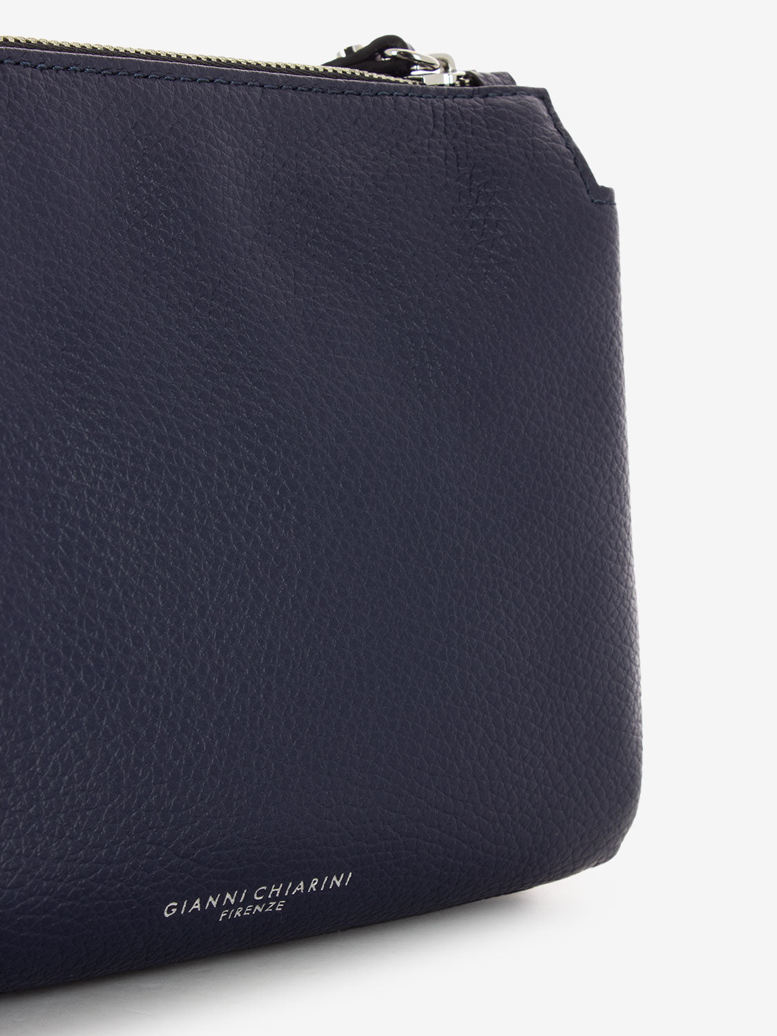 Three small navy leather shoulder bag