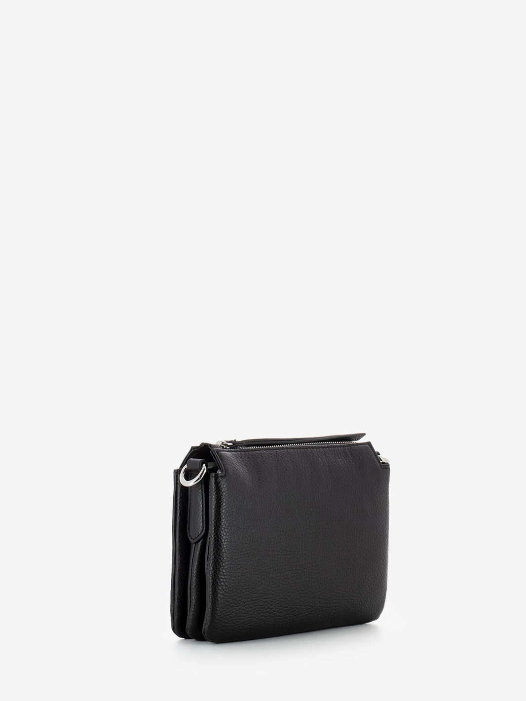 Tracolla Three small in pellle nero