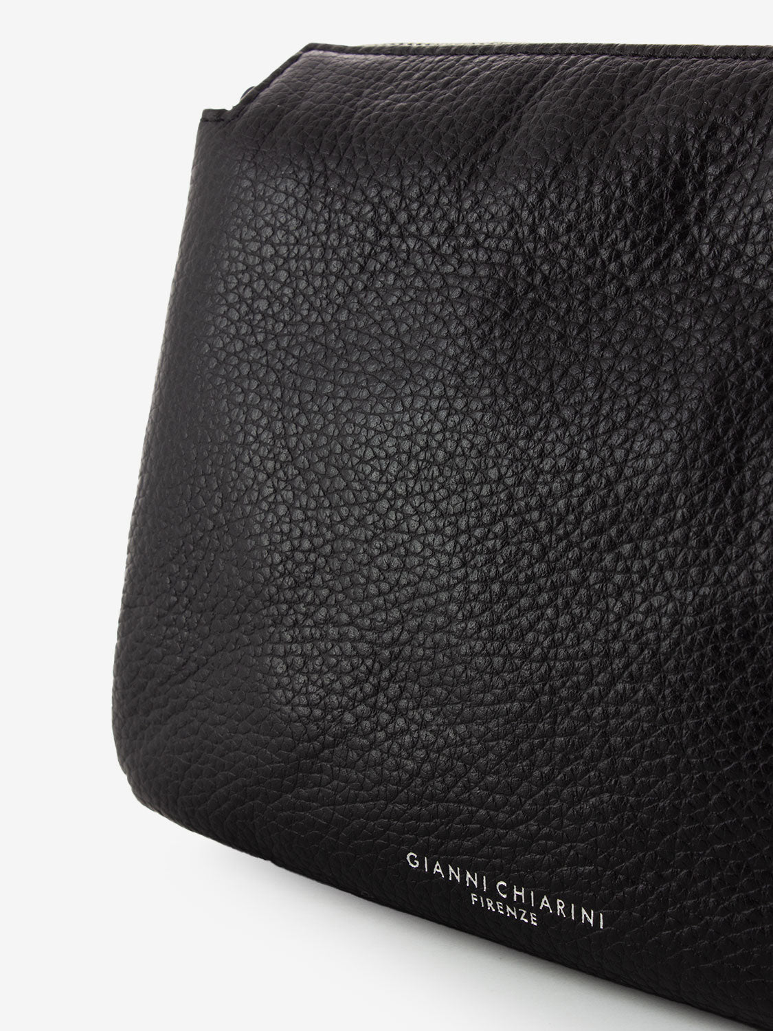 Three small shoulder bag in black leather