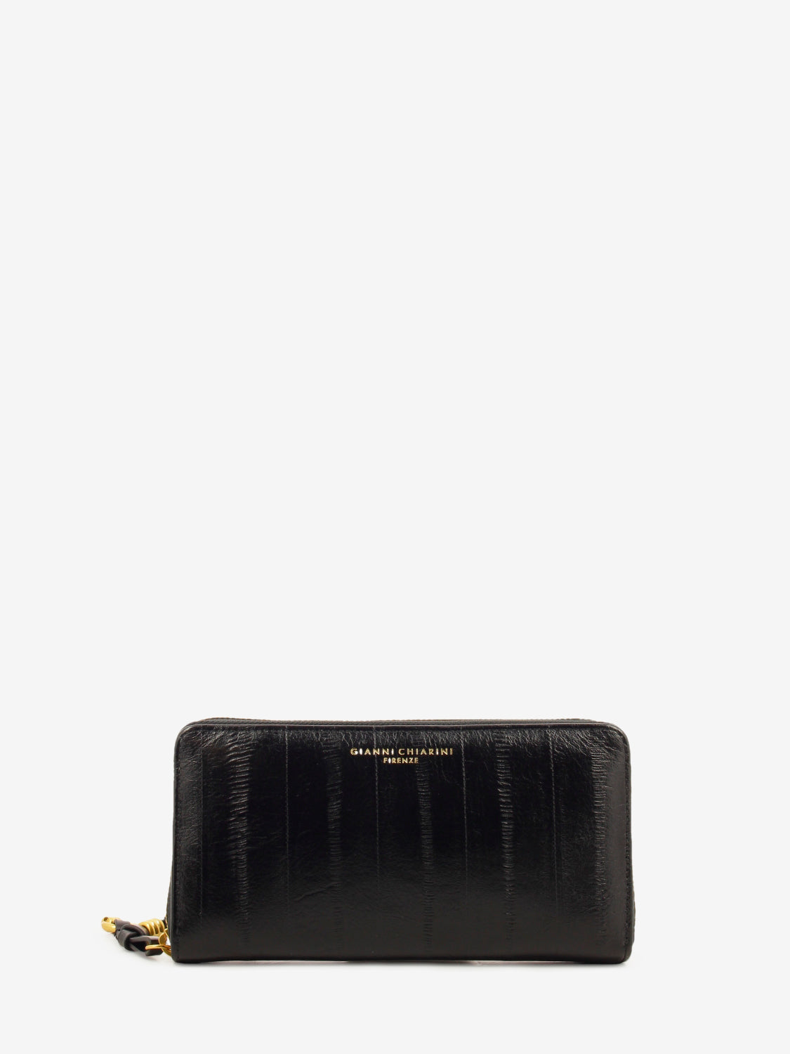 Large black leather wallet