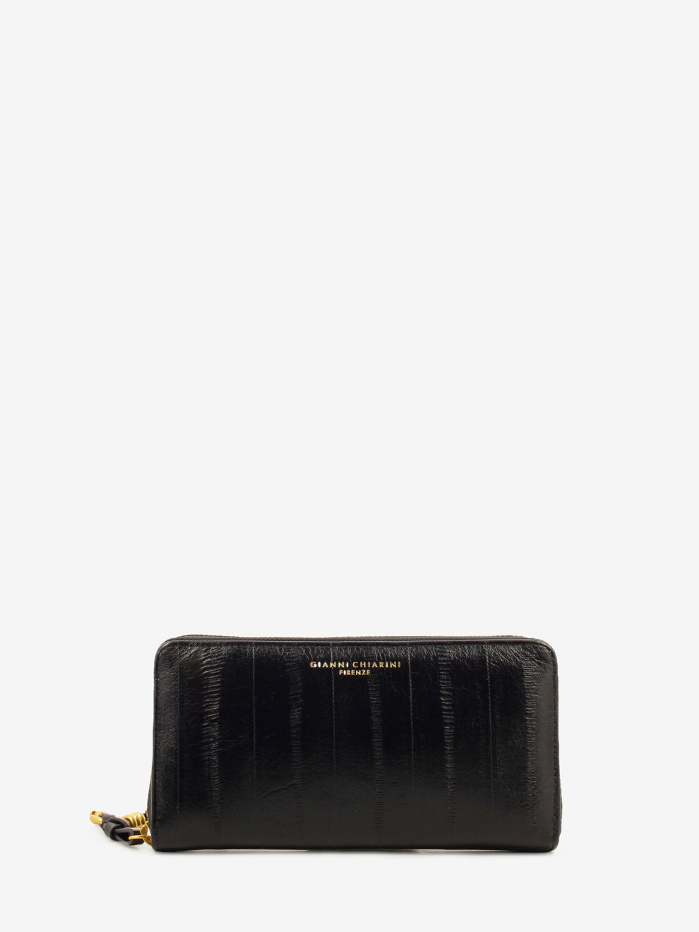 Large black leather wallet