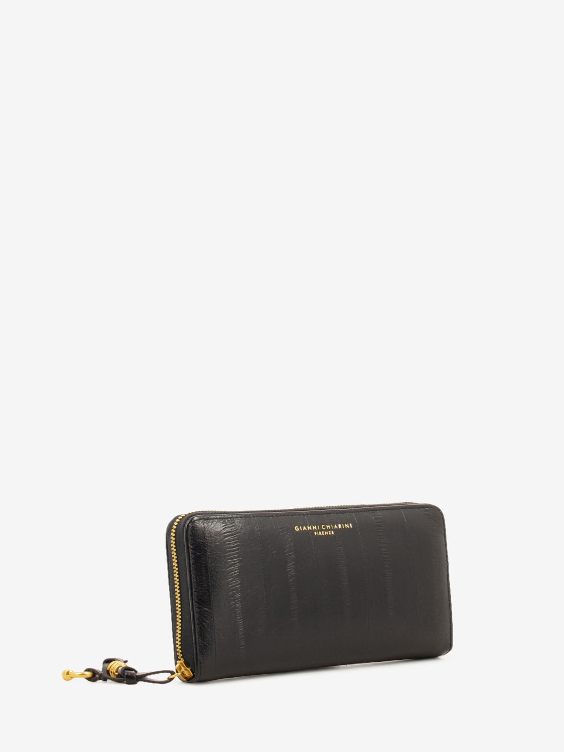 Large black leather wallet