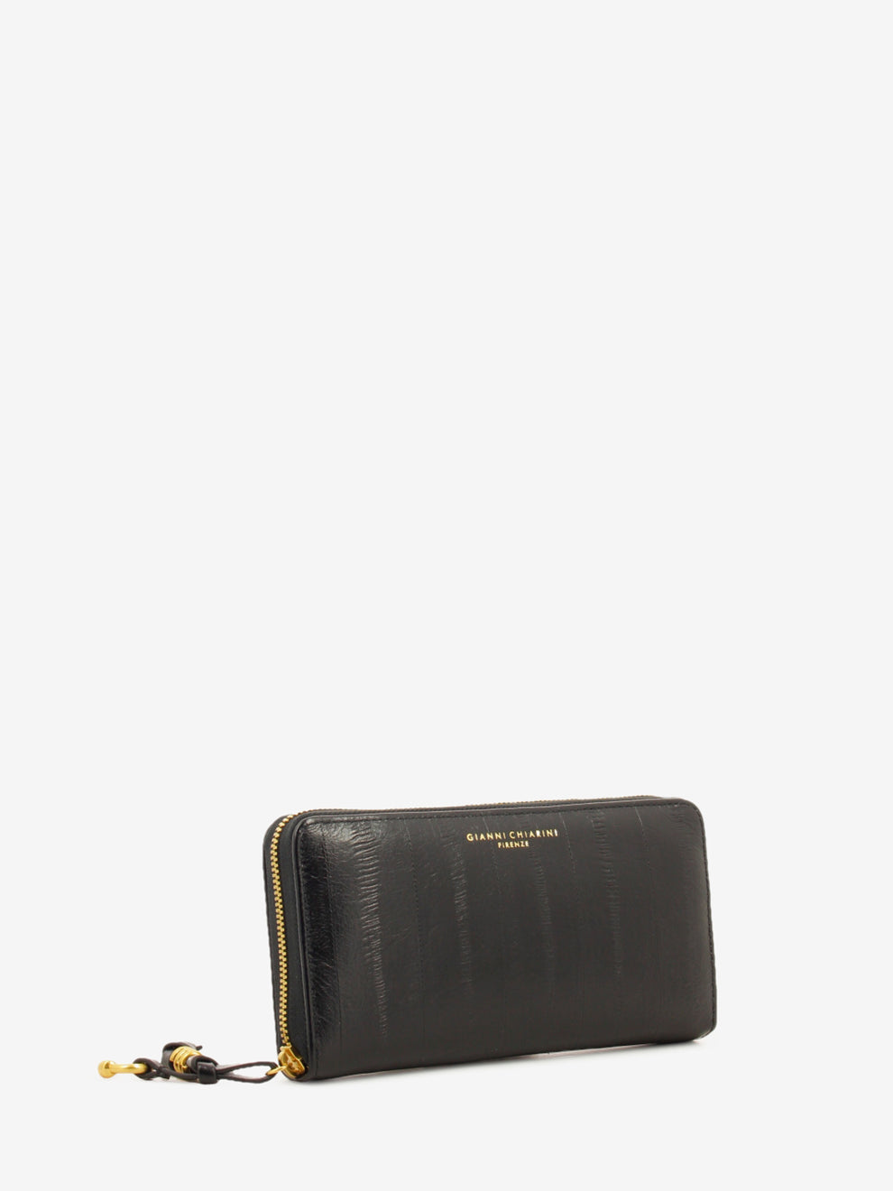 Large black leather wallet