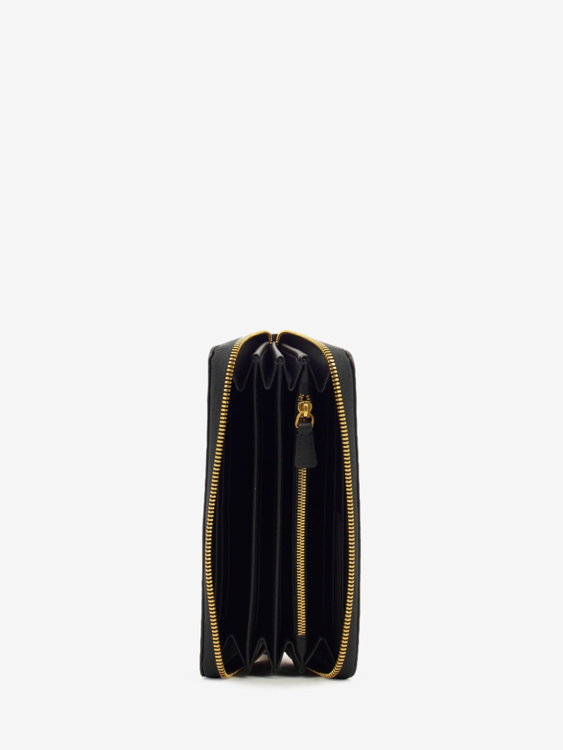 Large black leather wallet