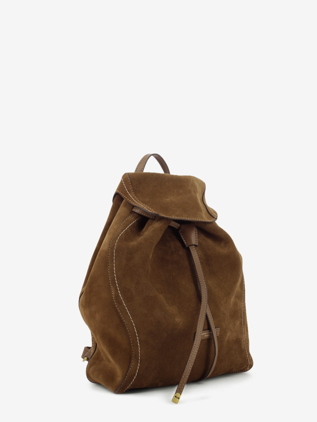 Zaino in suede Violette cognac