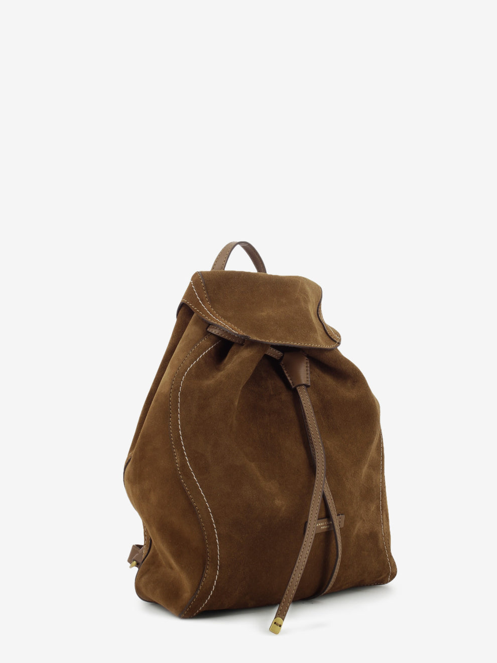 Zaino in suede Violette cognac
