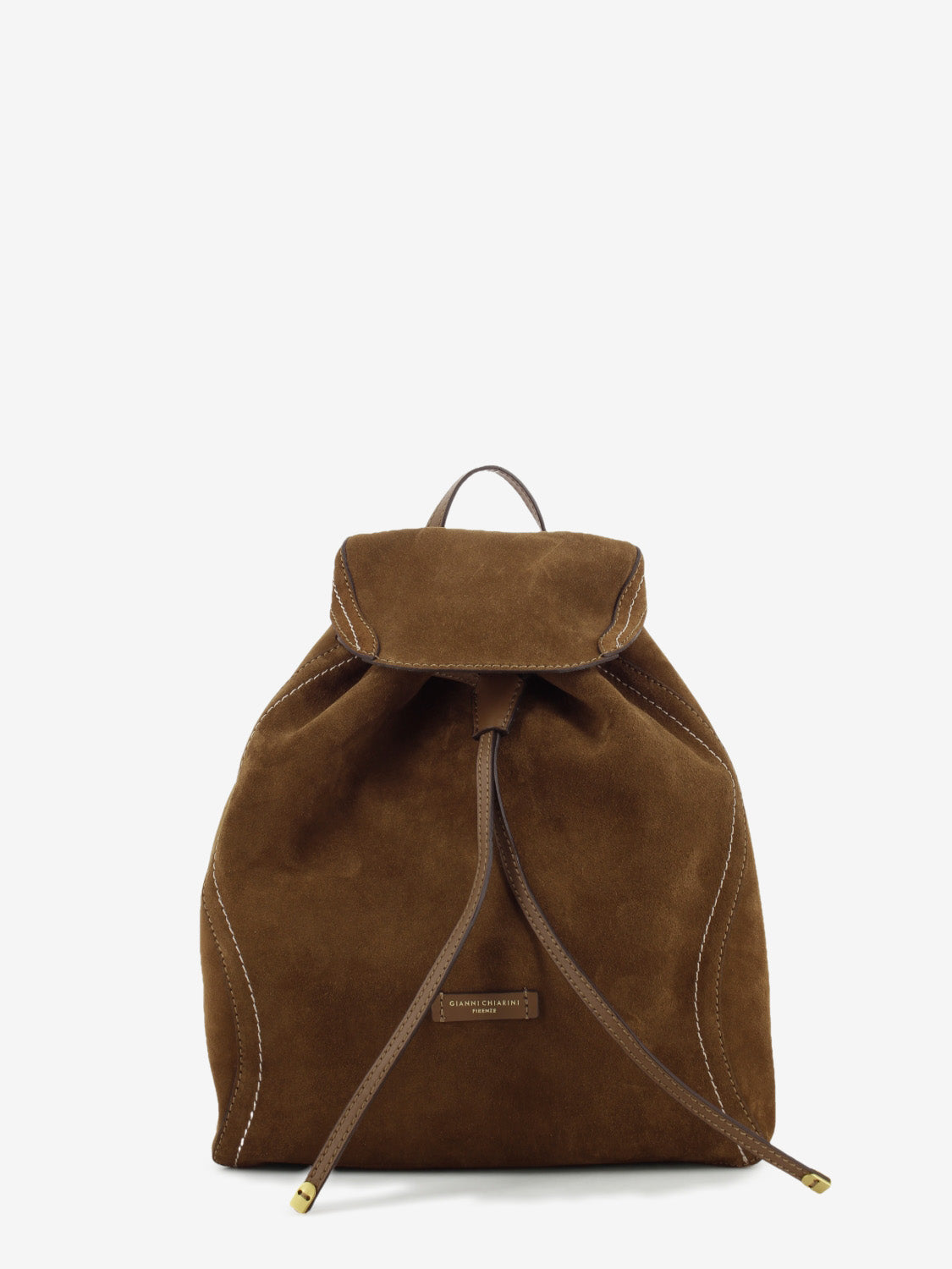 Zaino in suede Violette cognac