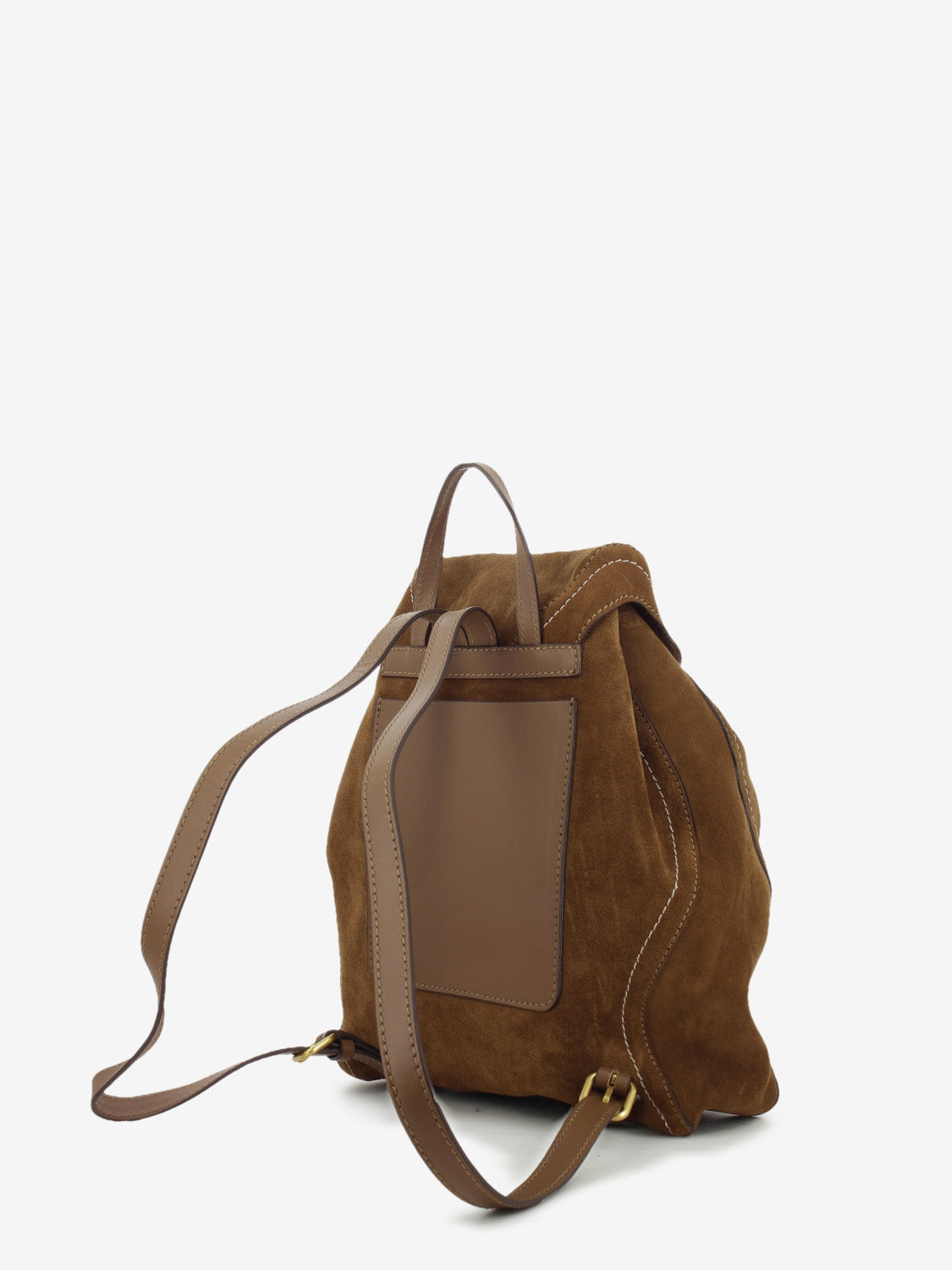 Zaino in suede Violette cognac