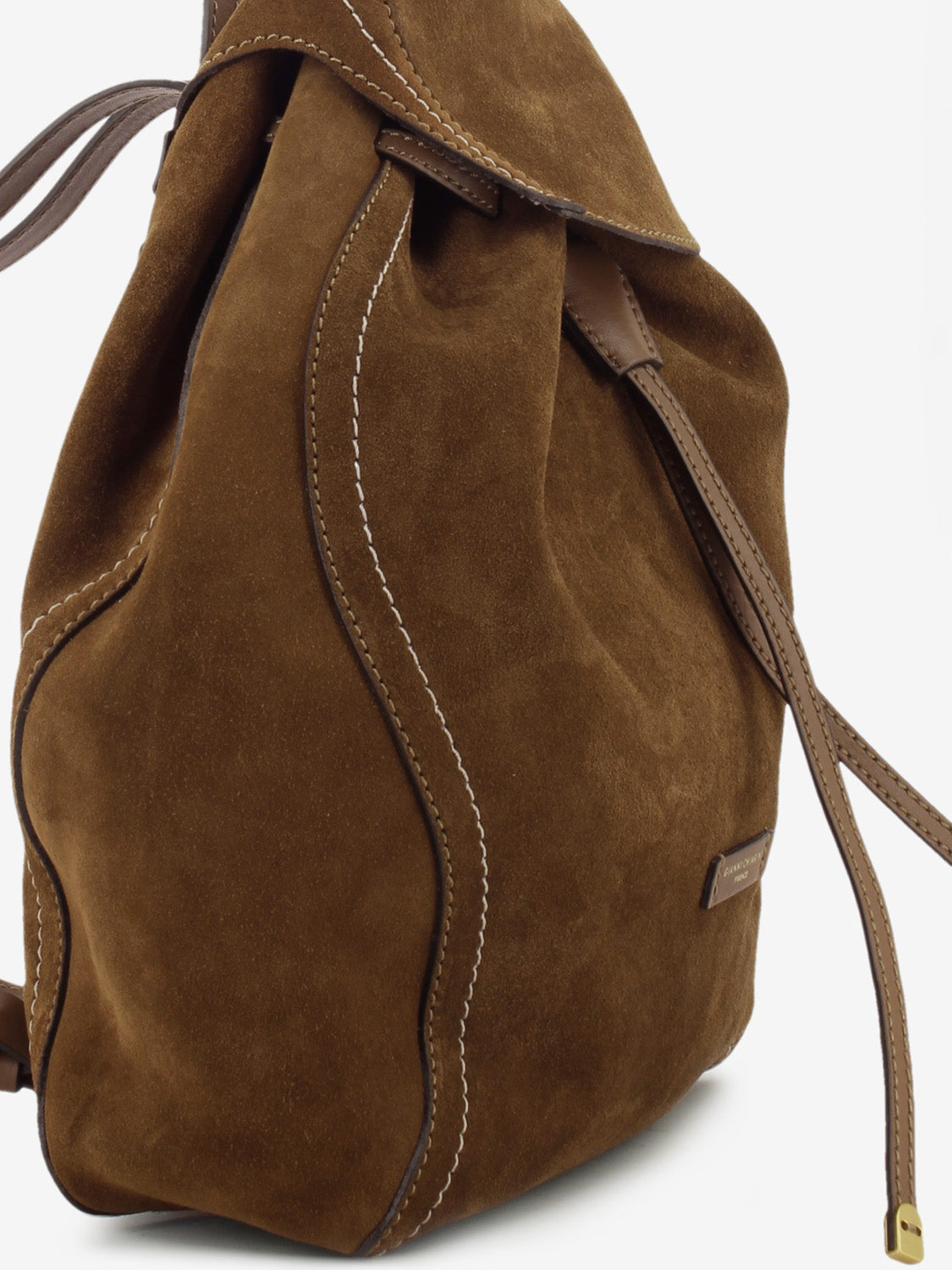 Zaino in suede Violette cognac