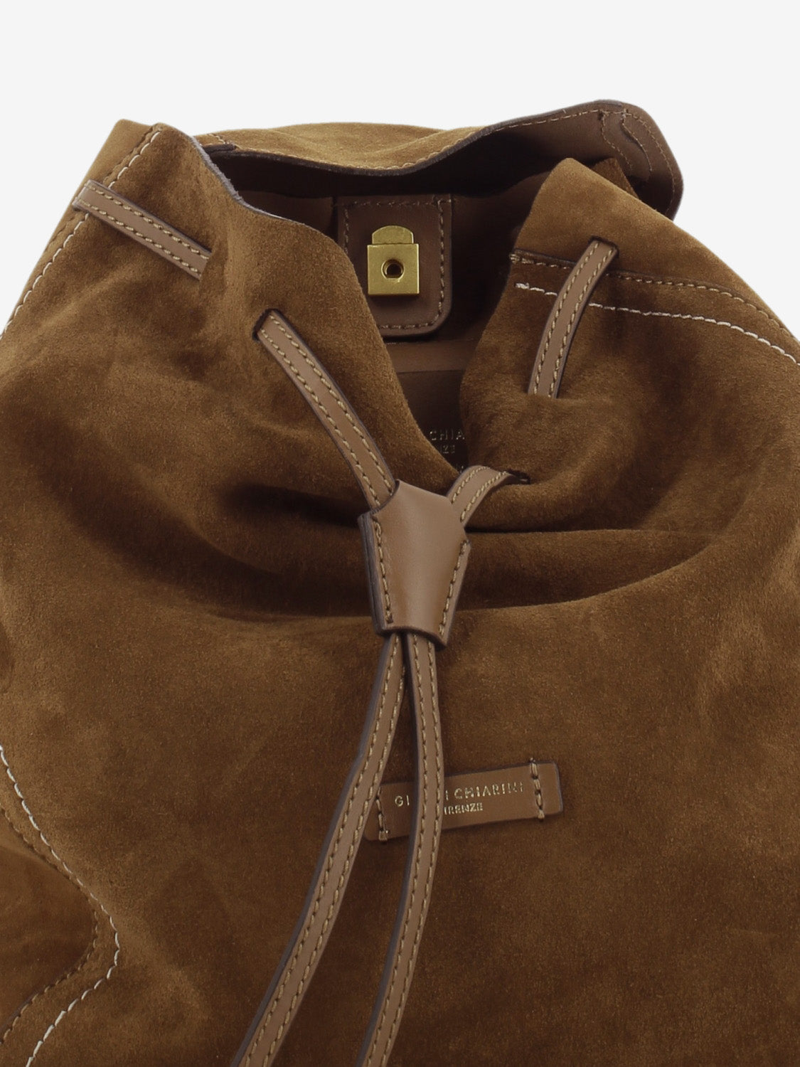 Zaino in suede Violette cognac