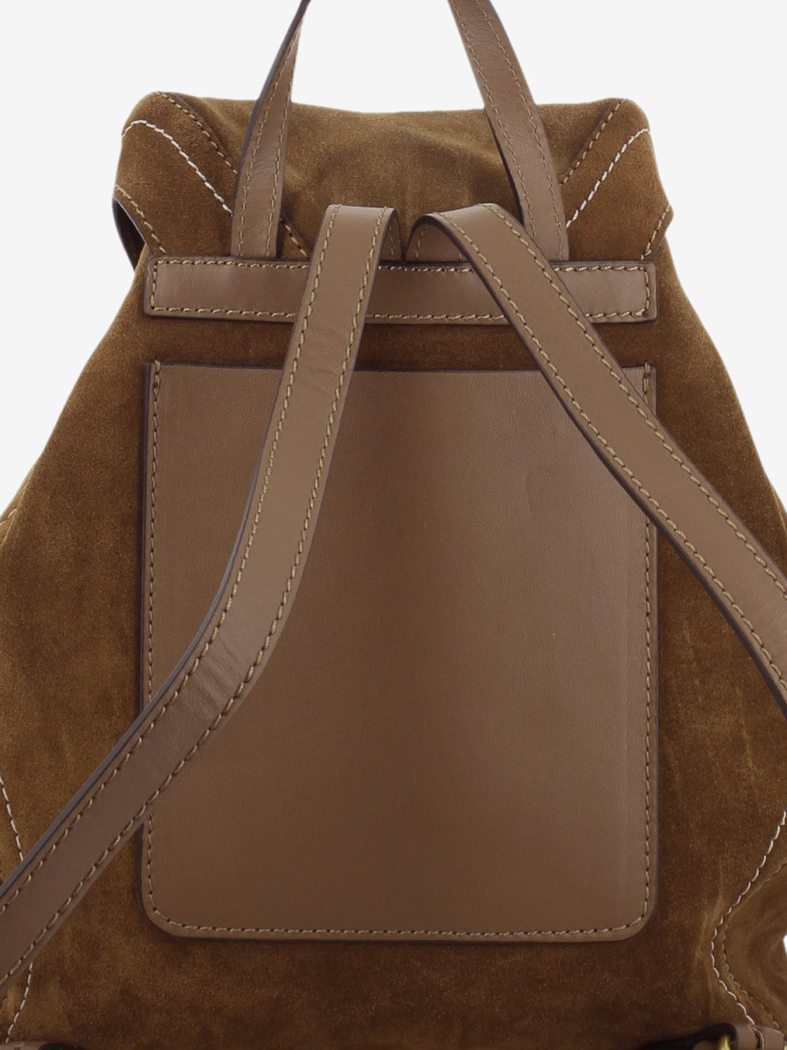 Zaino in suede Violette cognac