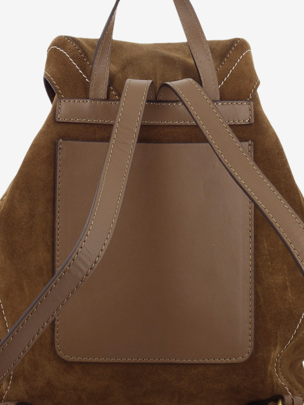 Zaino in suede Violette cognac