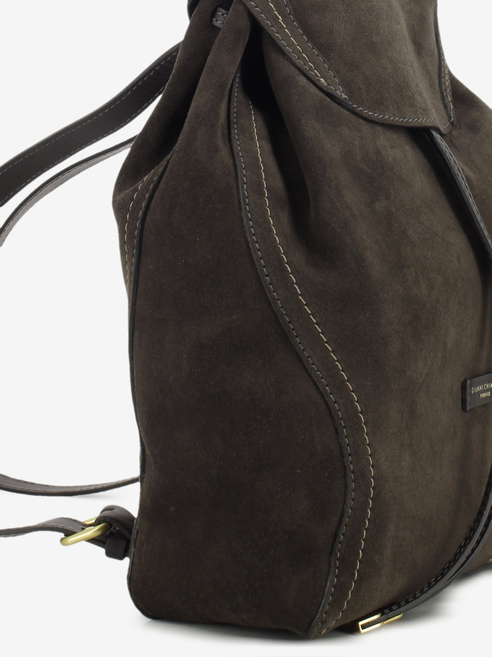 Violette mocha suede backpack
