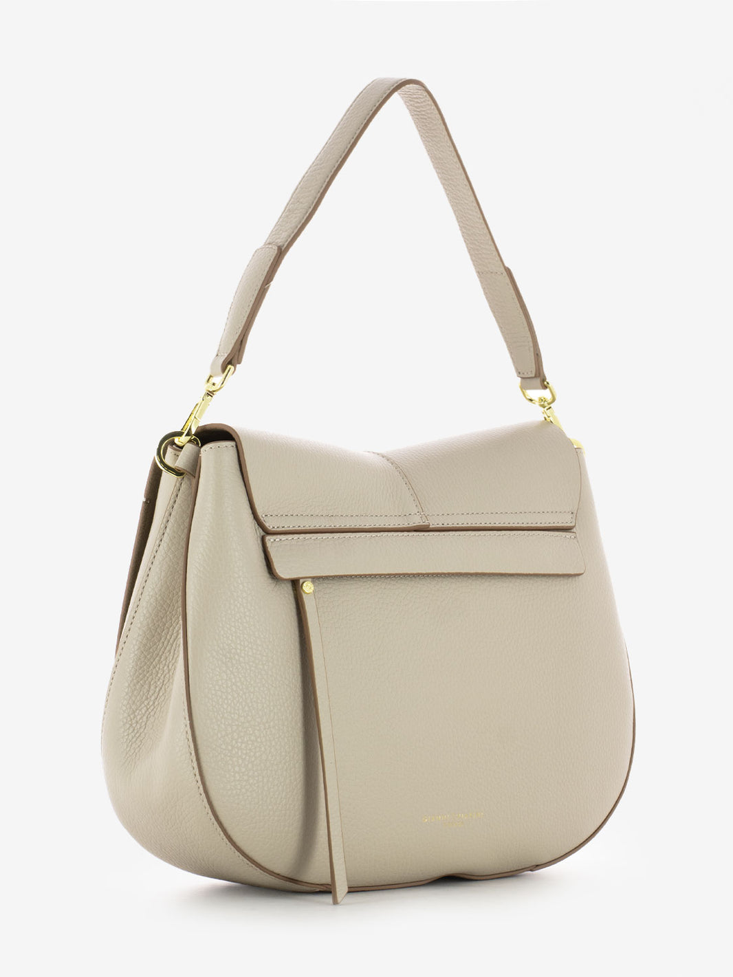 Borsa in pelle Helena round beige
