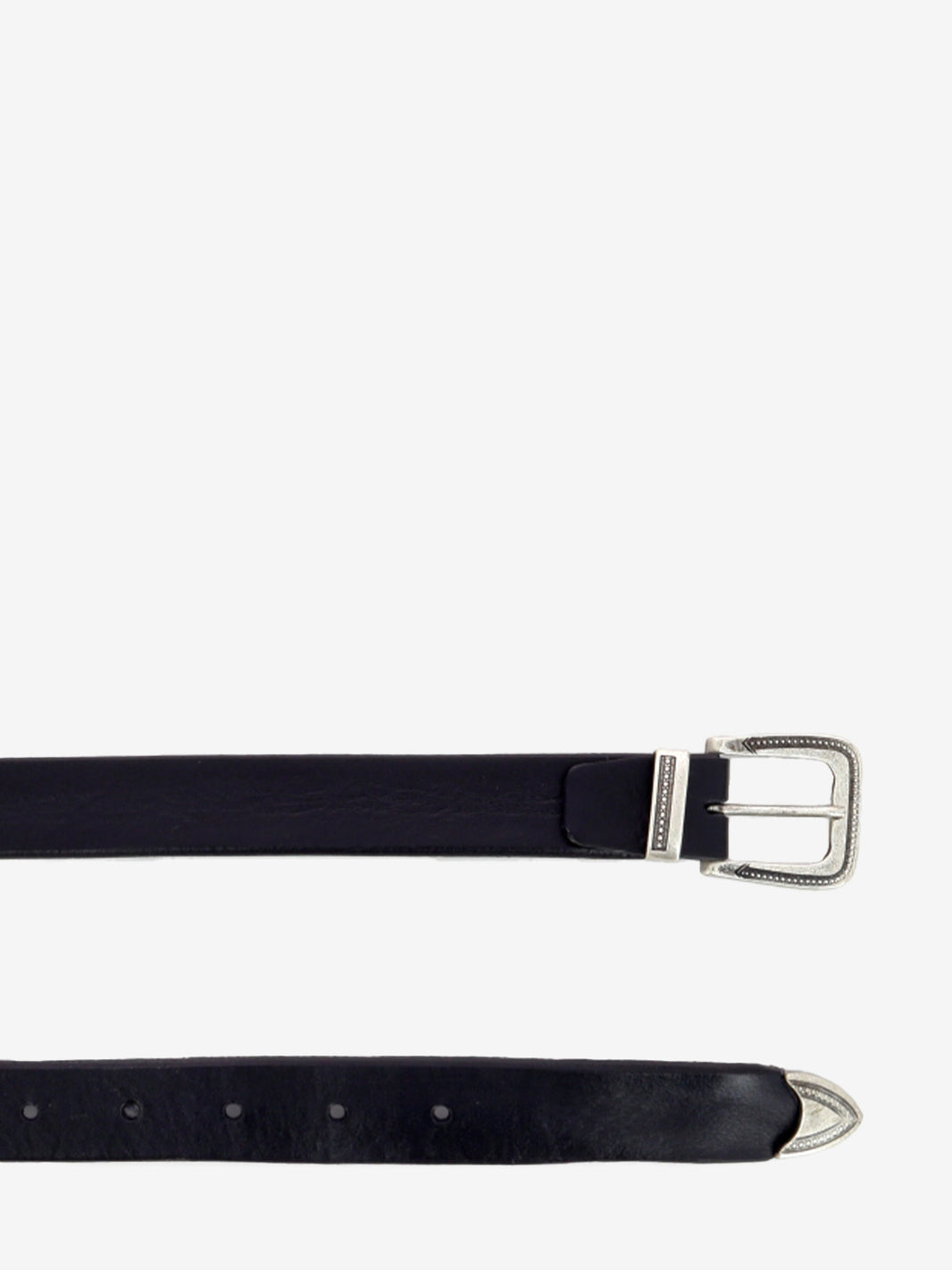 Black leather belt