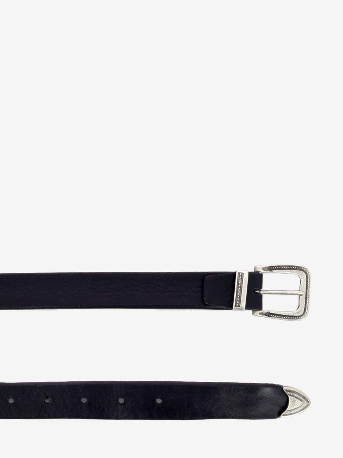 Black leather belt
