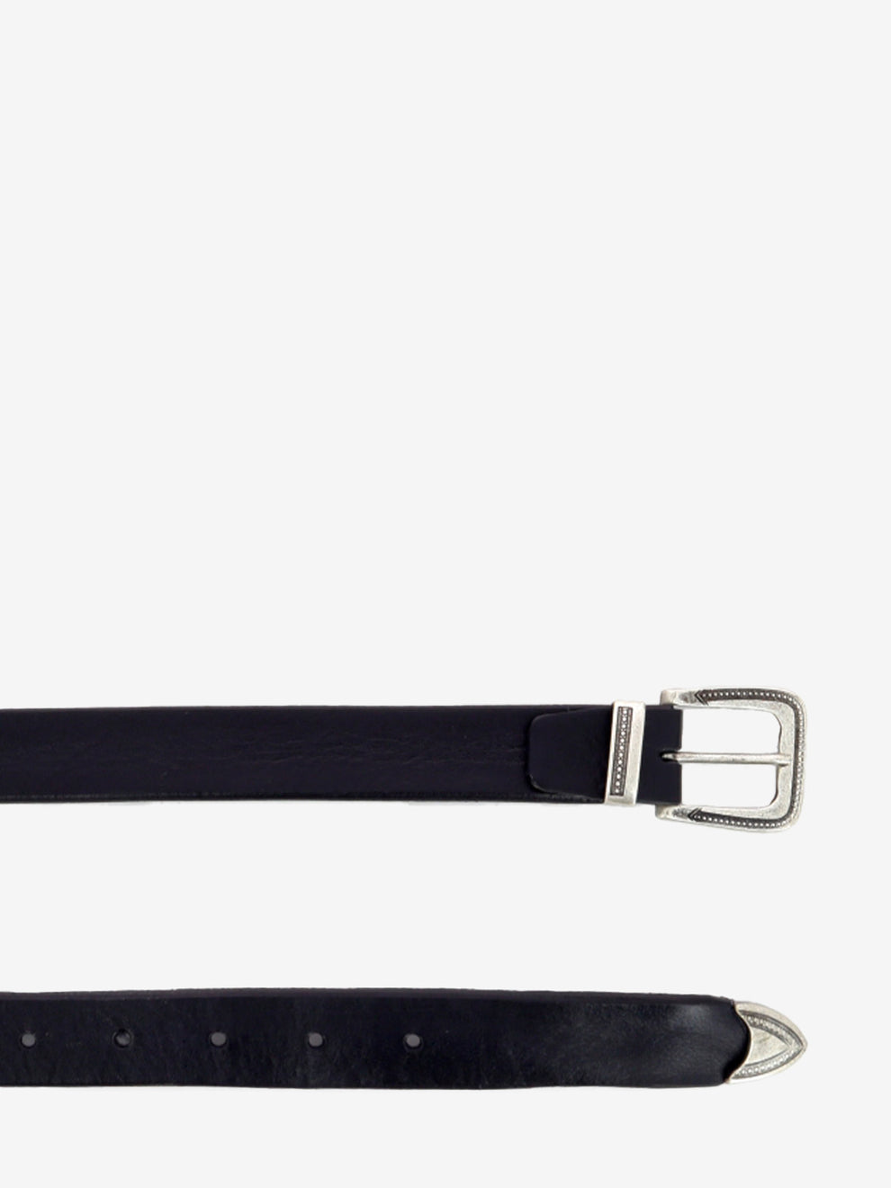 Black leather belt