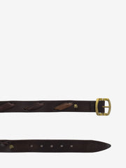 GIANNI FRANCO BELTS - Cintura in pelle con inserti testa di moro