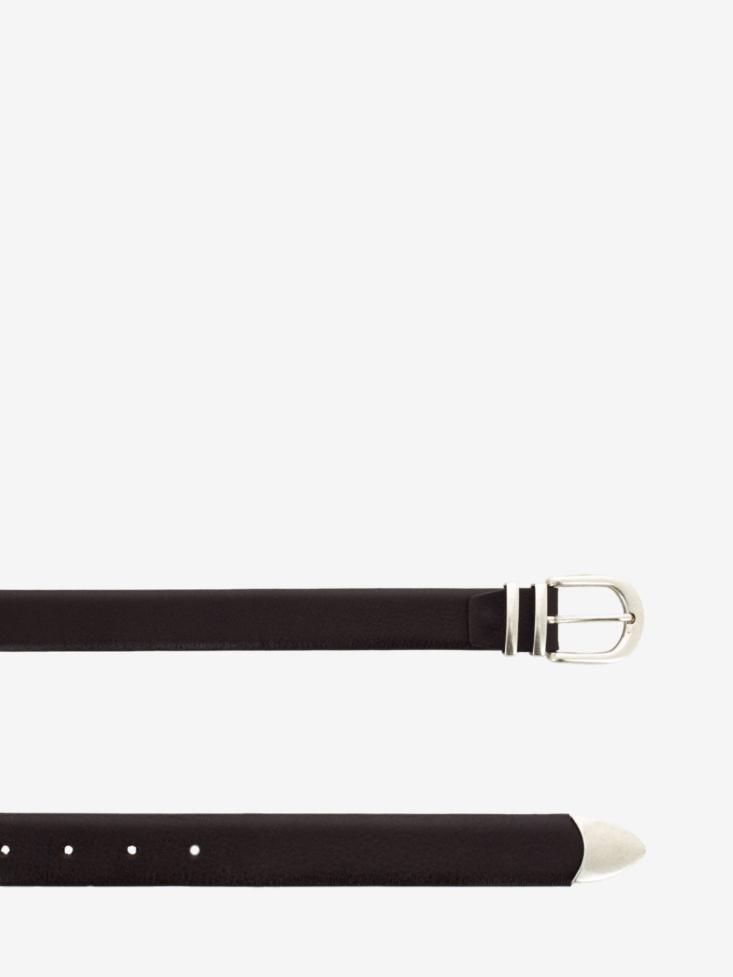 Cintura in pelle marrone