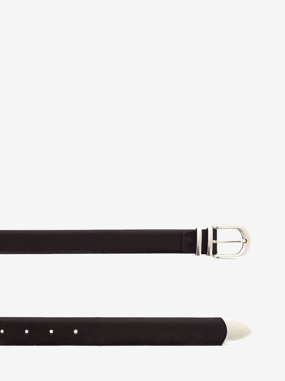 Cintura in pelle marrone
