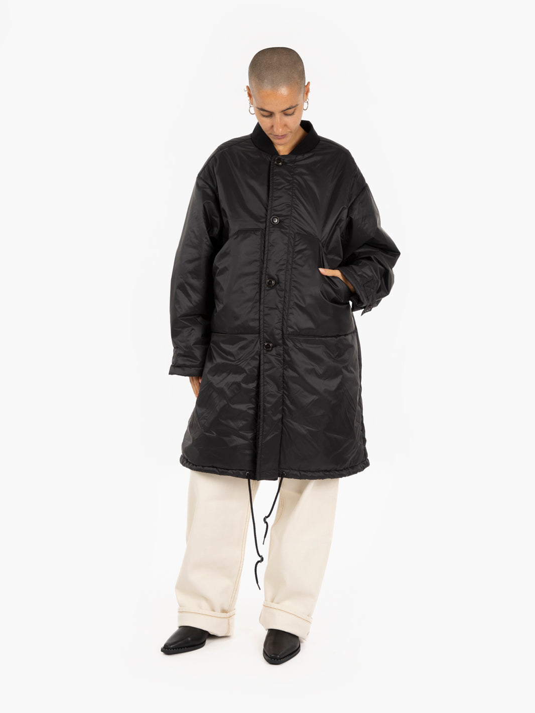 Black oversized padded jacket