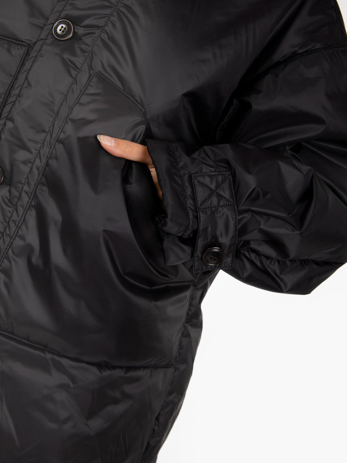 Black oversized padded jacket