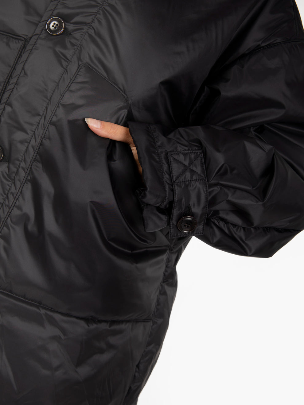Black oversized padded jacket