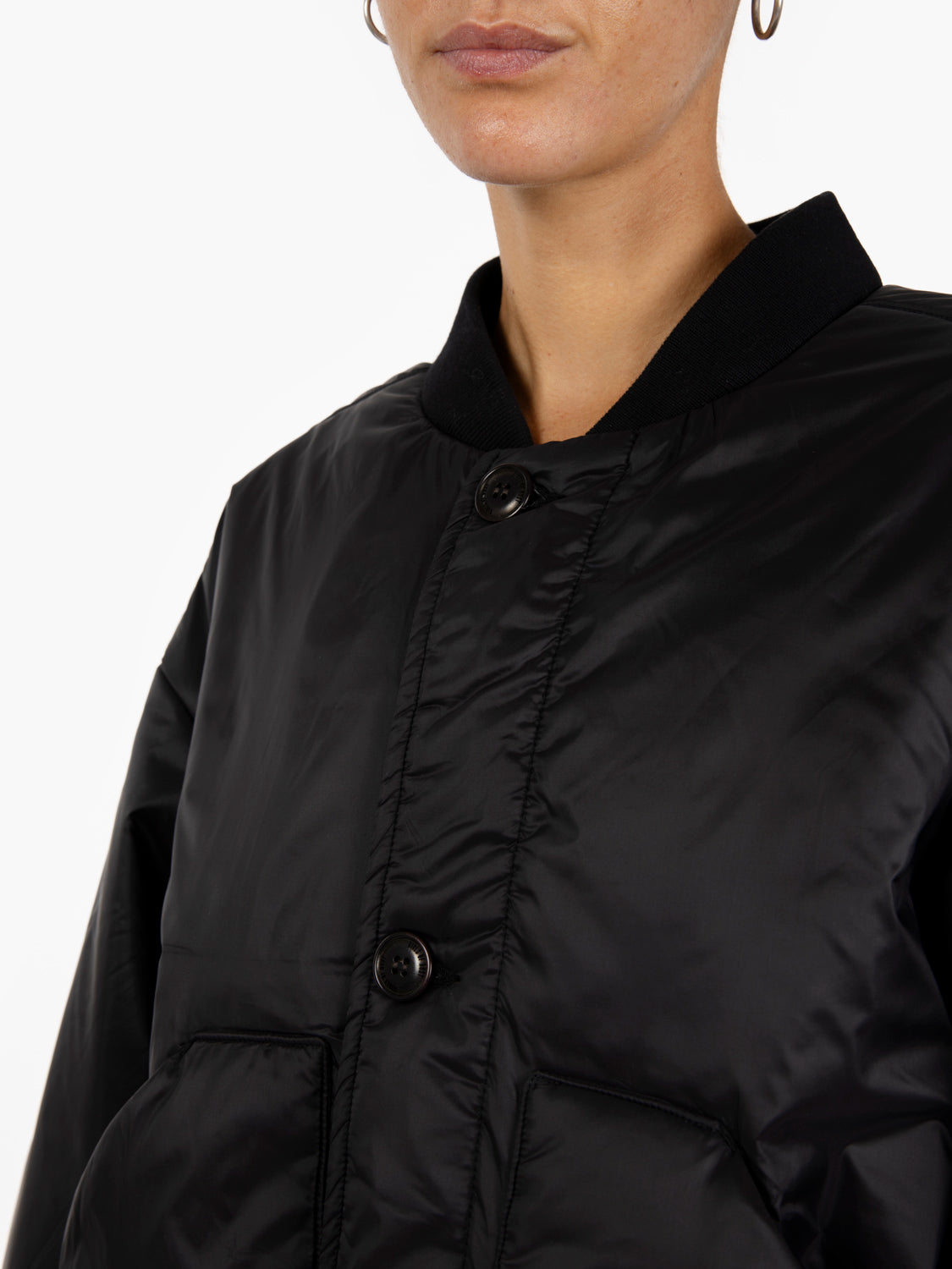 Black oversized padded jacket