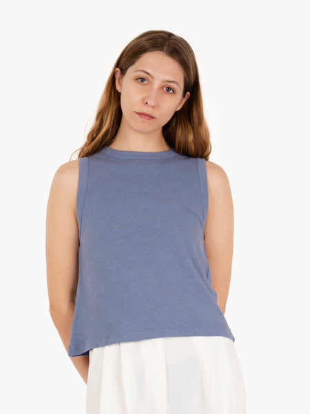 Johnny top cotton hemp riviera blue