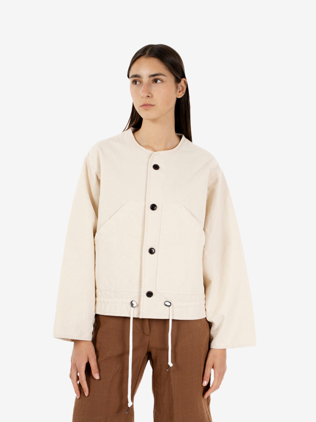 Neutron jacket padded cotton ecru