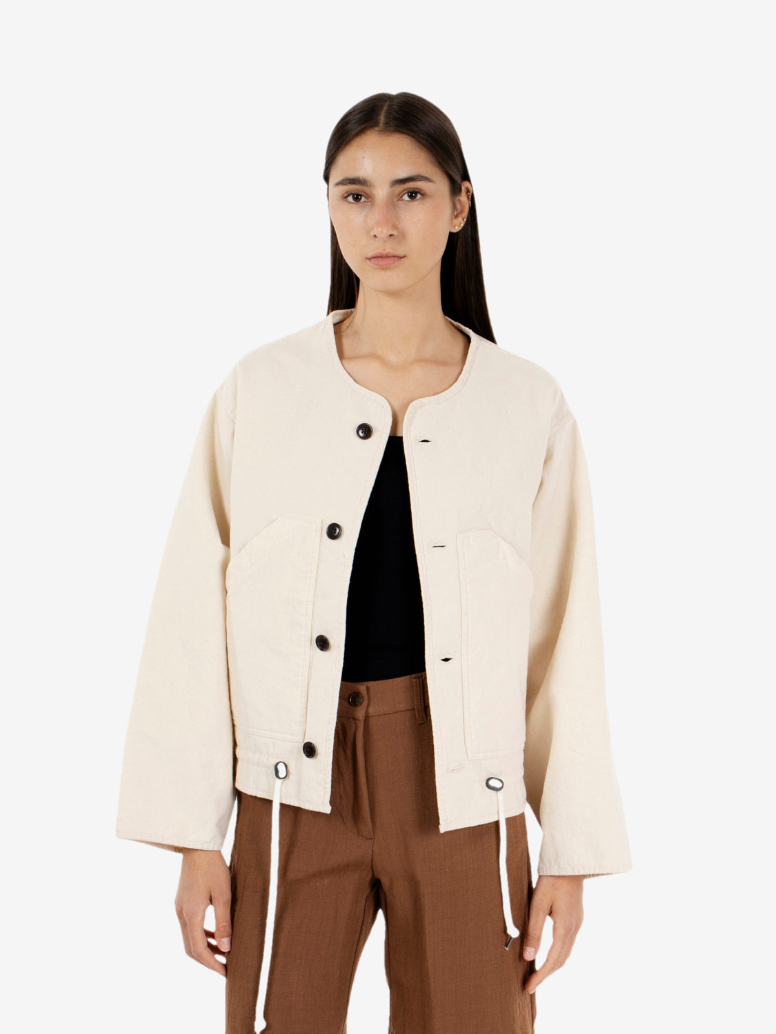 Neutron jacket padded cotton ecru