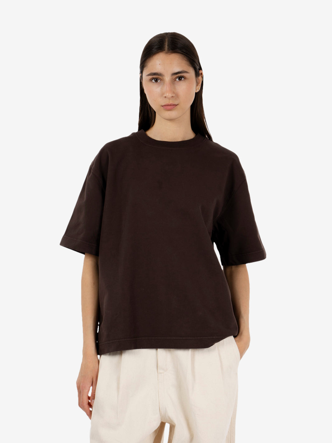 Oversized Power t-shirt coffee brown