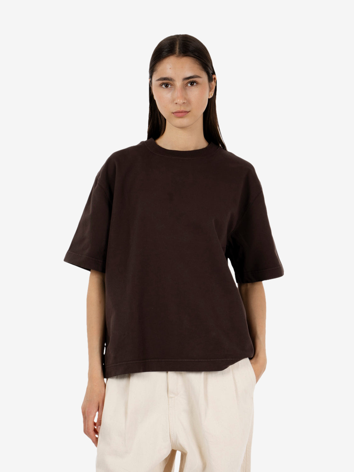 Oversized Power t-shirt coffee brown