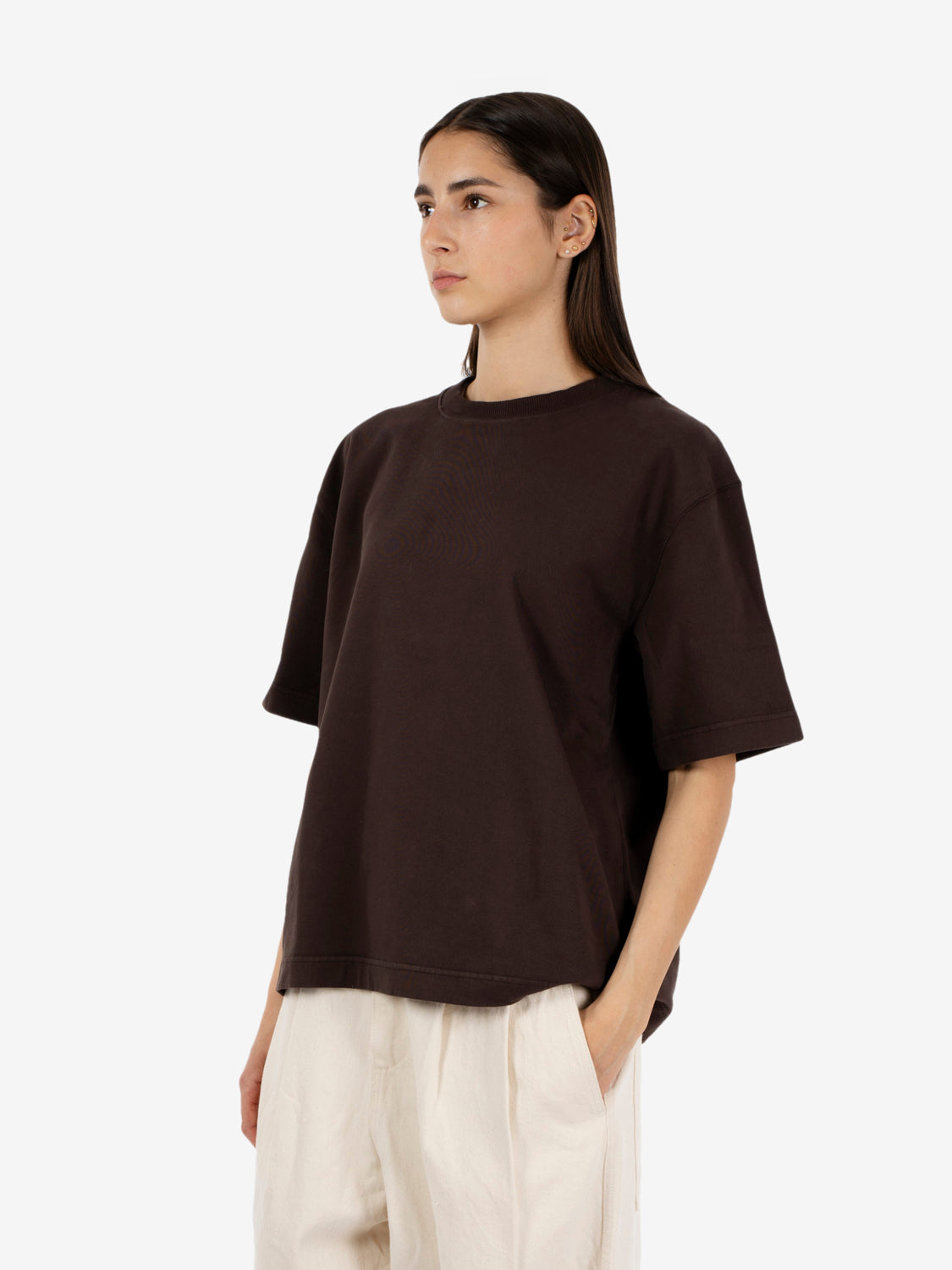 Oversized Power t-shirt coffee brown