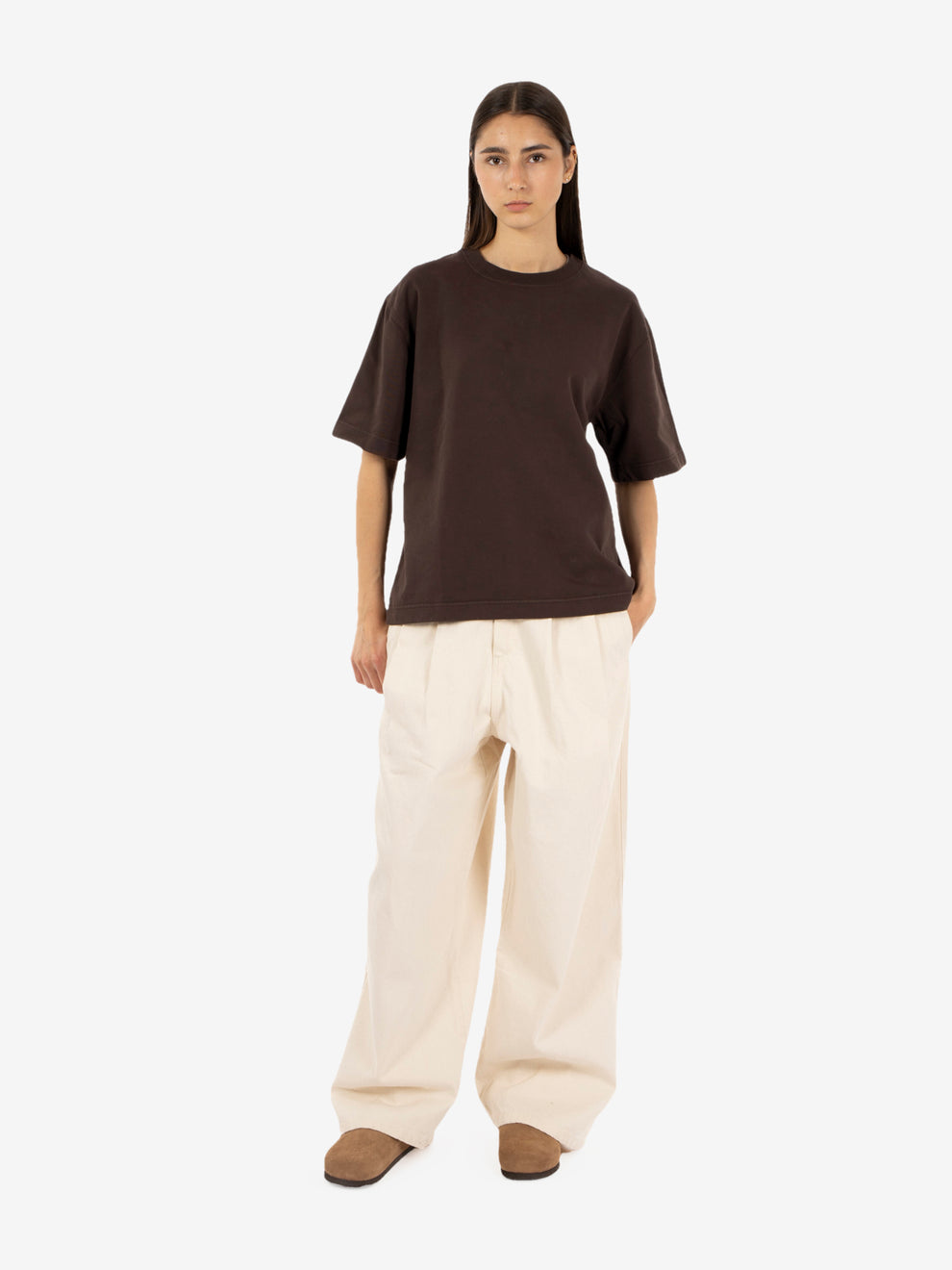 Oversized Power t-shirt coffee brown