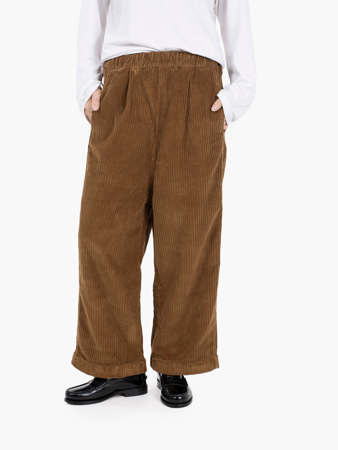 WIDE ZENO PANTS WITH ELASTIC WAISTBAND MONK WC-007-DMC-733